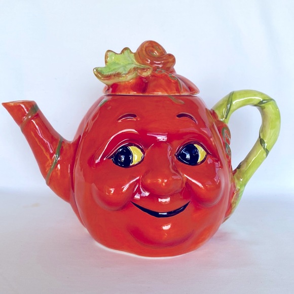 Cracker Barrel Other - NIB Cracker Barrel Very Beautiful Ceramic Pumpkin  Teapot Orange